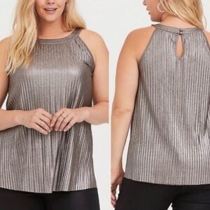 Torrid Metallic Godess Neck Tank